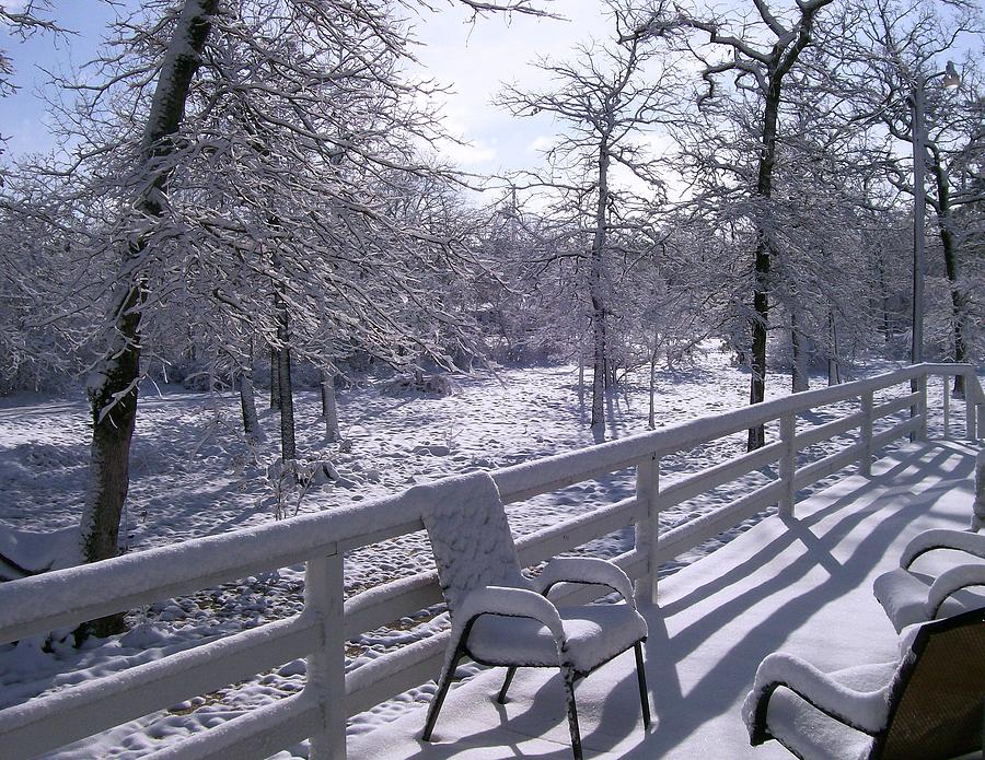 Snow Porch Photograph