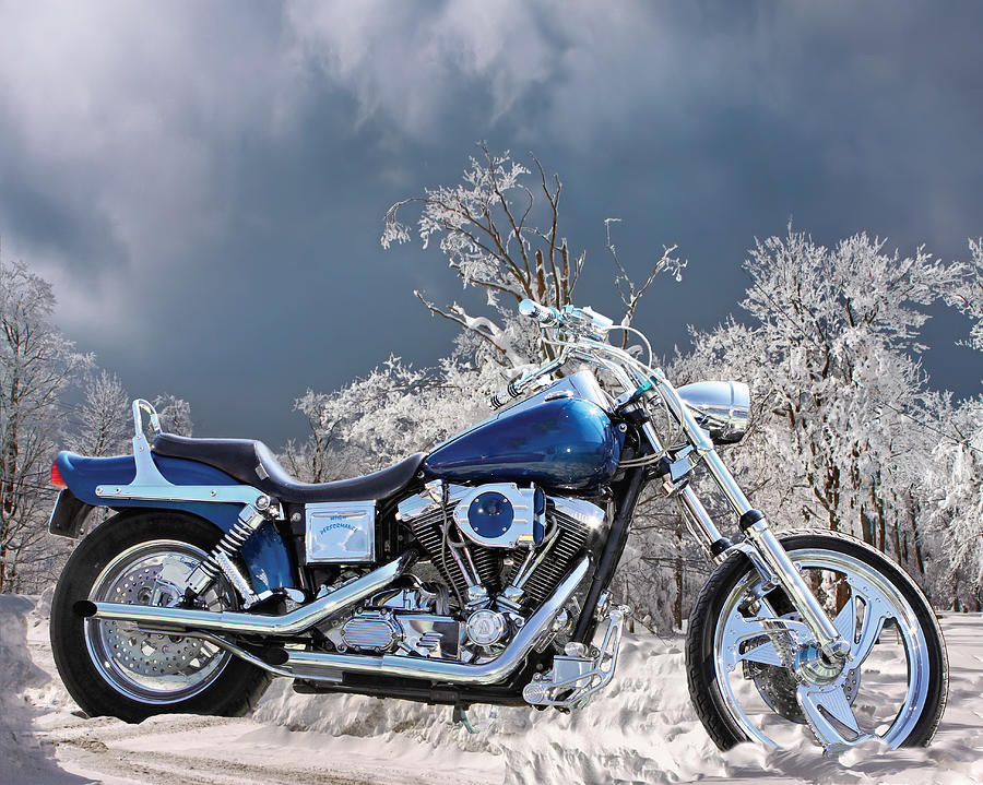 Bike Photograph - Snow Queen by Mary Almond