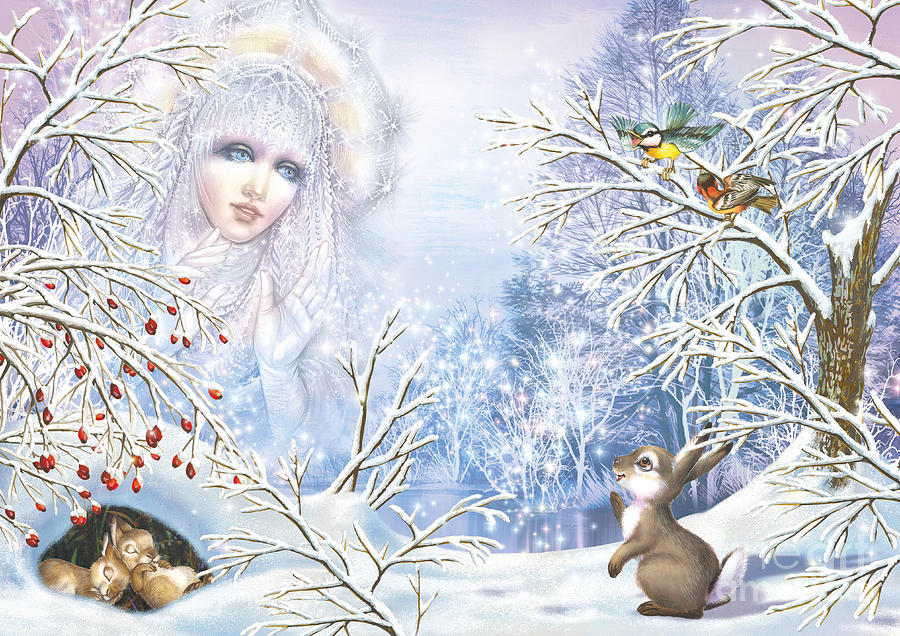 Fantasy Digital Art - Snow Queen by MGL Meiklejohn Graphics Licensing