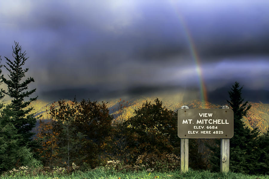Fall Photograph - Snow Rainbow in Fall from the Blue Ridge Parkway by John Haldane
