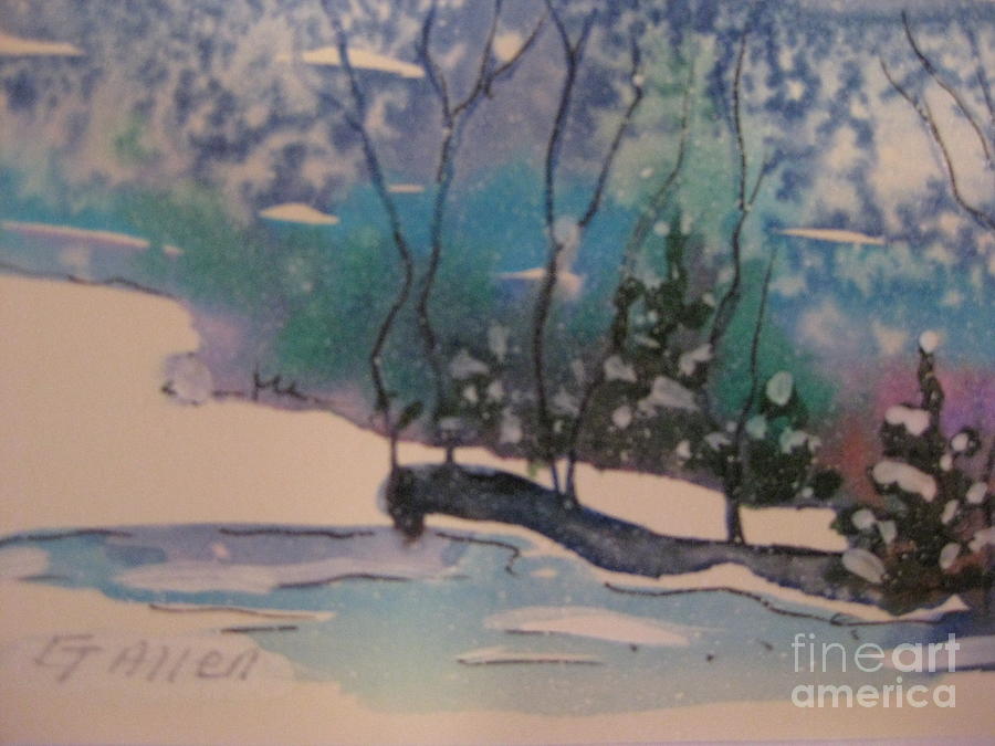 Snow Reflections Painting by Gretchen Allen