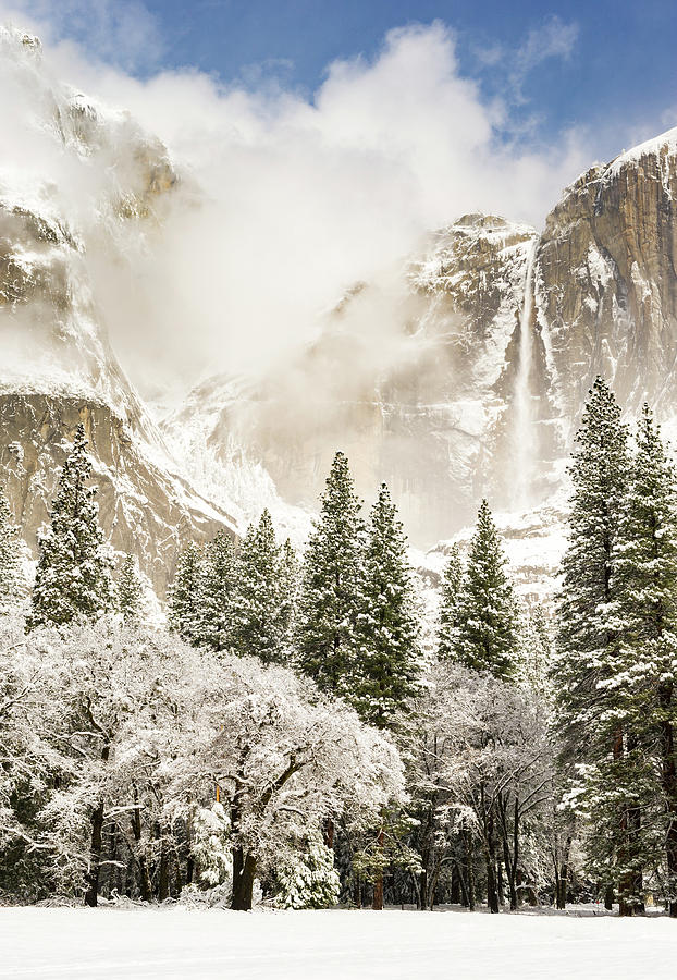 Snow Scene Of Yosemite Falls Photograph by Josh Miller Photography Snow Scene Of Yosemite Falls Photograph by Josh Miller Photography