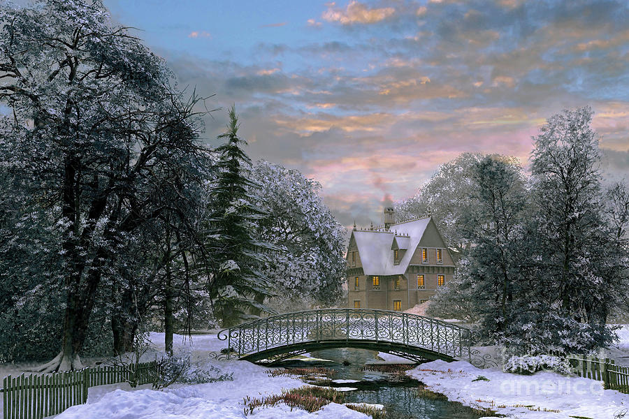 Old Christmas Cottage by MGL Meiklejohn Graphics Licensing