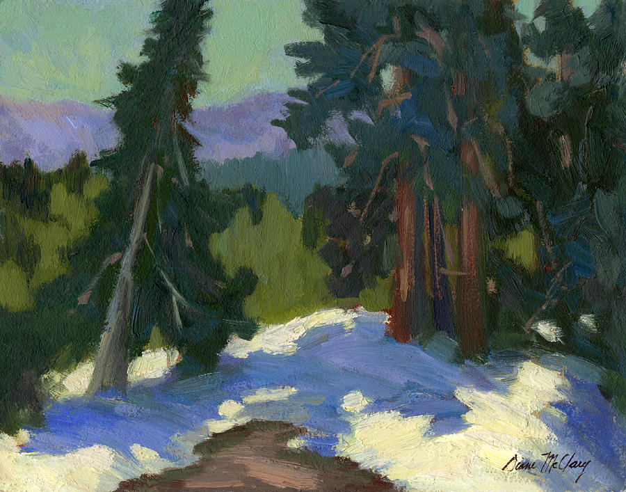 Snow Shadows Mammoth Mountain Painting by Diane McClary