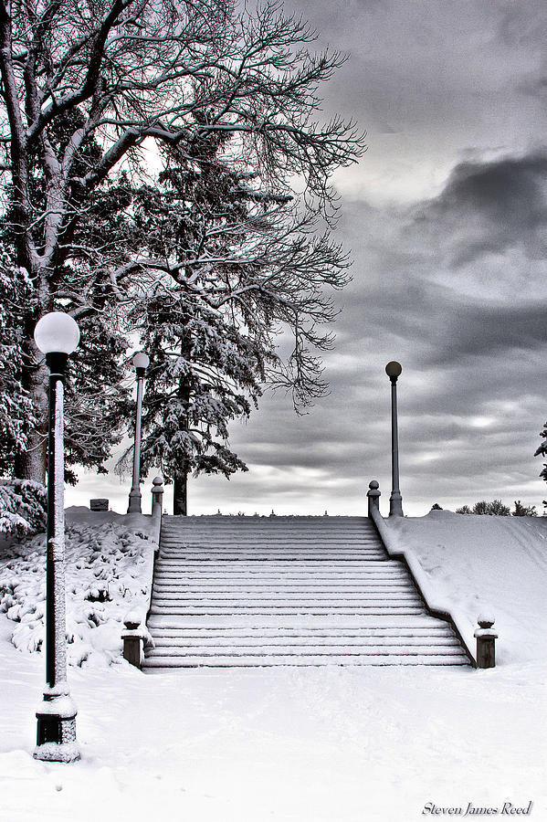 Snow Stairs Photograph by Steven Reed