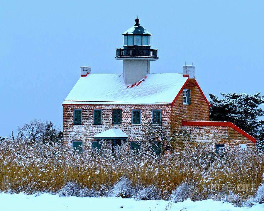 Snow Storm at East Point Light Photograph by Nancy Patterson