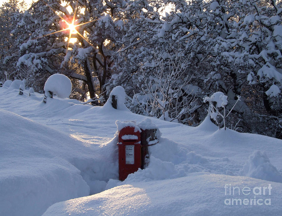 Snow wrapped Postbox  Photograph by Phil Banks
