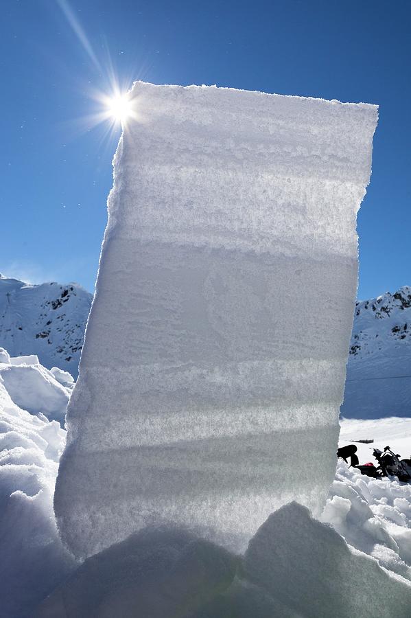 Avalanche Photograph - Snow Stratigraphy by Dr Juerg Alean