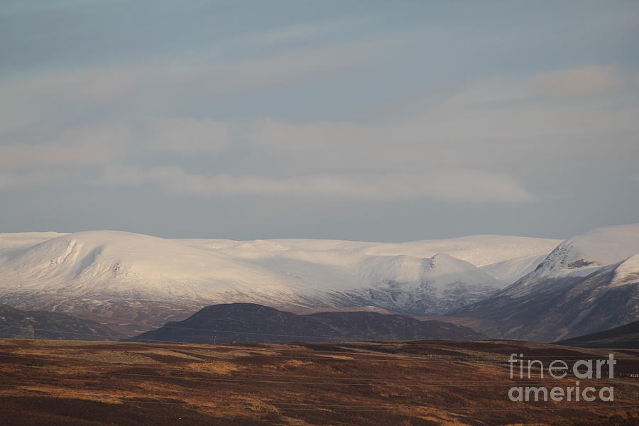 Snow Topped Mountains Photograph by David Grant