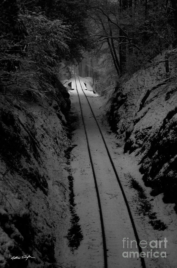 Mountain Photograph - Snow Tracks - 2010 by Matthew Turlington