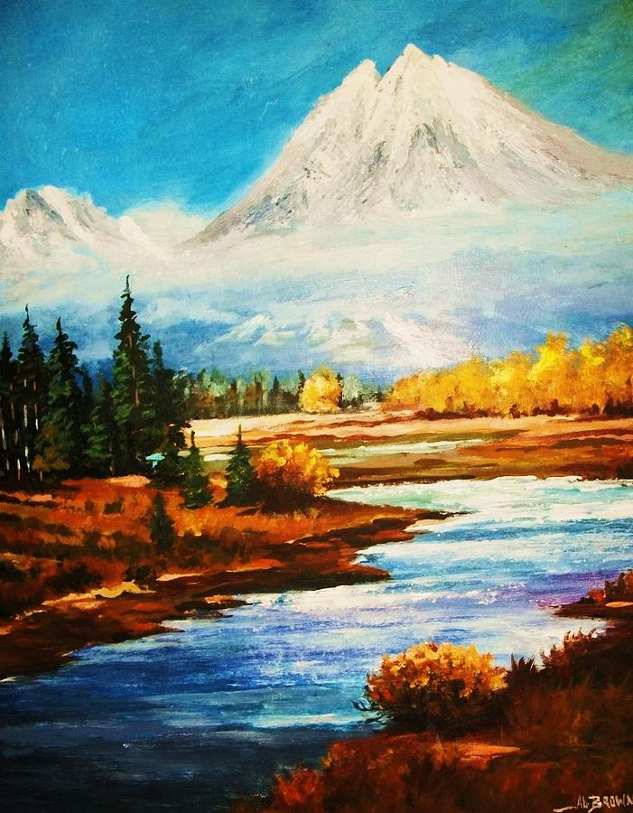 Snow White Peaks Painting by Al Brown