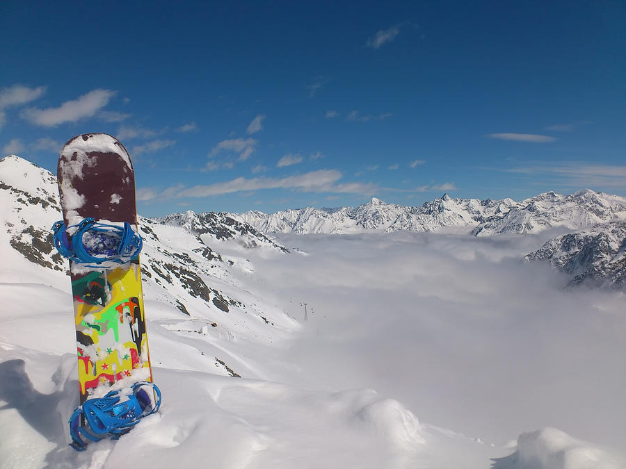 Snowboarding in Austria Photograph by Mountain Dreams