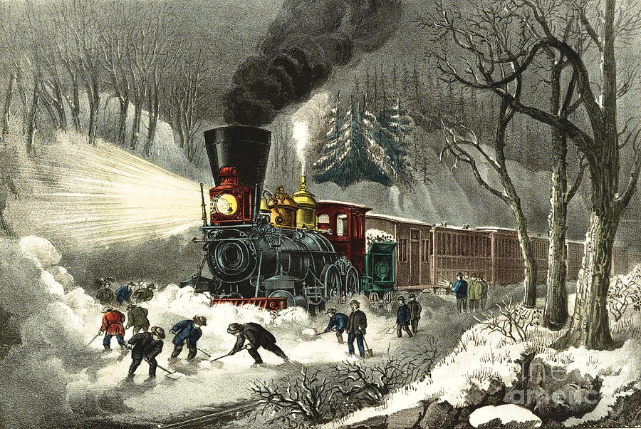 Snowbound Locomotive 1871 Photograph by Padre Art