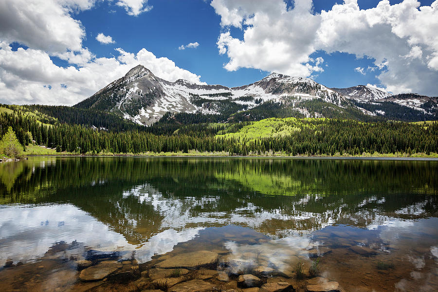 Snowcapped East Beckwith Mountain Photograph by Joey Hayes - Fine Art