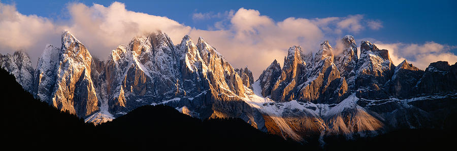 Nature Photograph - Snowcapped Mountain Peaks, Dolomites by Panoramic Images