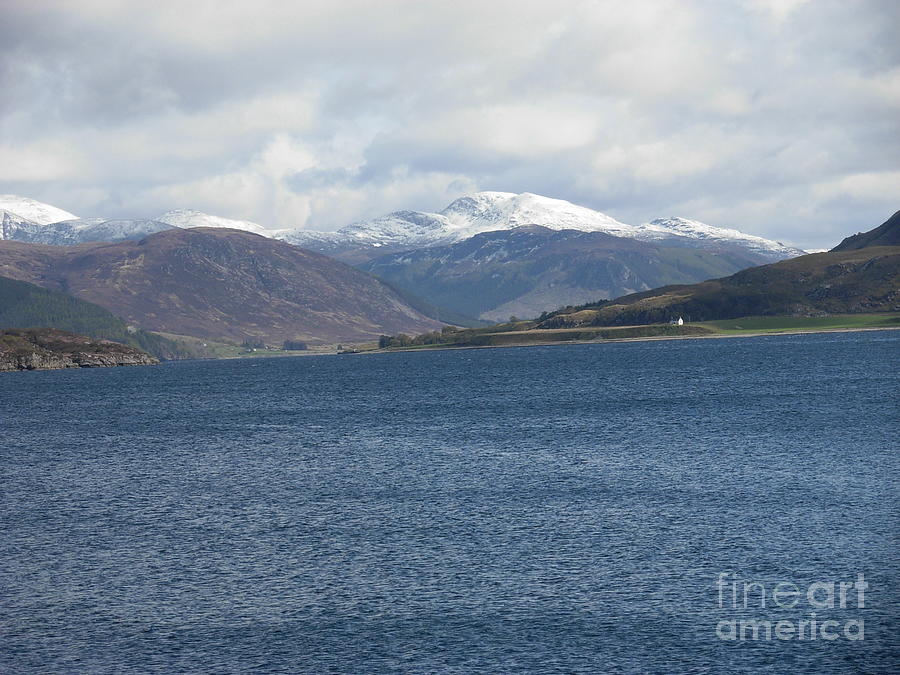 Snowcapped Mountains at Ullapool Photograph by Joan-Violet Stretch