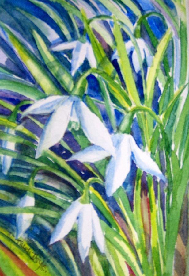 Snowdrops Painting by Trudi Doyle