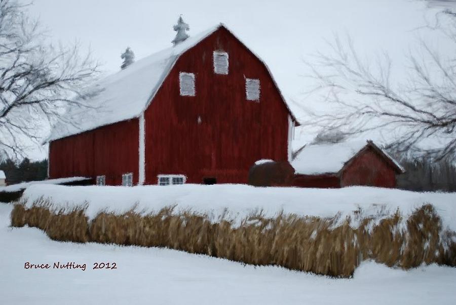 Snowed in Barn Painting by Bruce Nutting