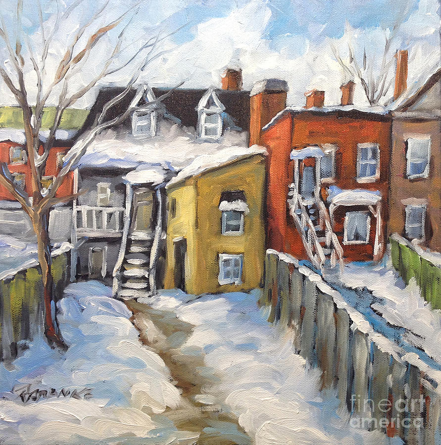 Snowed in Yards by Prankearts Painting by Richard T Pranke