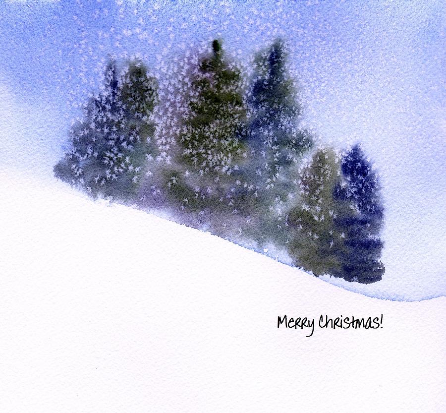 Christmas Painting - Snowfall by Anne Duke