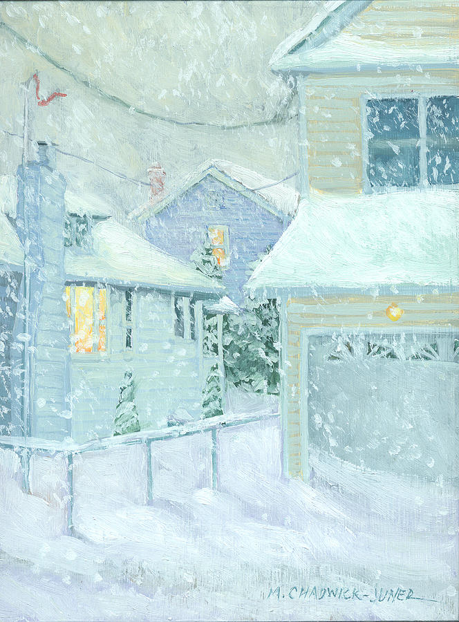 Snowfall Painting by Marguerite Chadwick-Juner