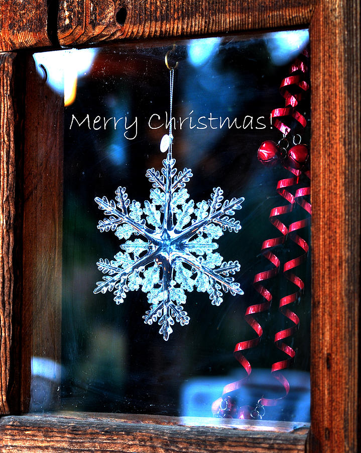 Snowflake In Window Text 20507 Pyrography by Jerry Sodorff
