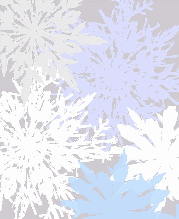 Snowflake Pastels With Purple Photograph by Suzanne Powers