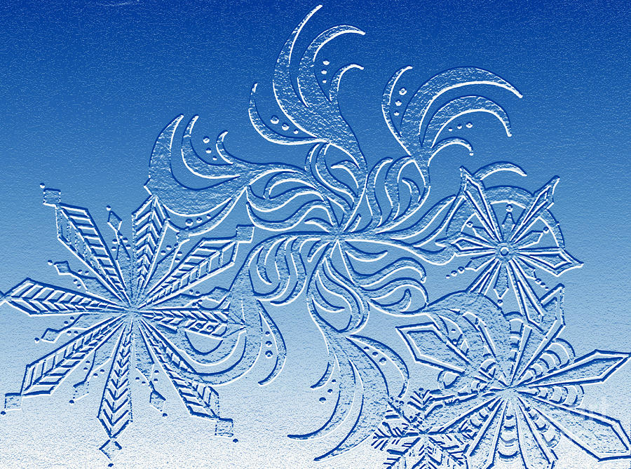 Snowflakes Digital Art by Lynellen Nielsen