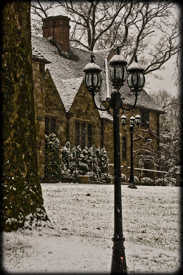 Snowing At Stokesay Castle Photograph by Trish Tritz