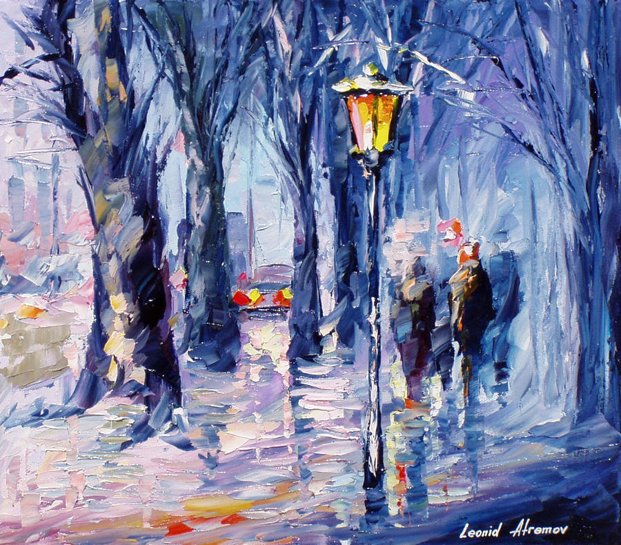 Snowing Emotions - PALETTE KNIFE Oil Painting On Canvas By ...