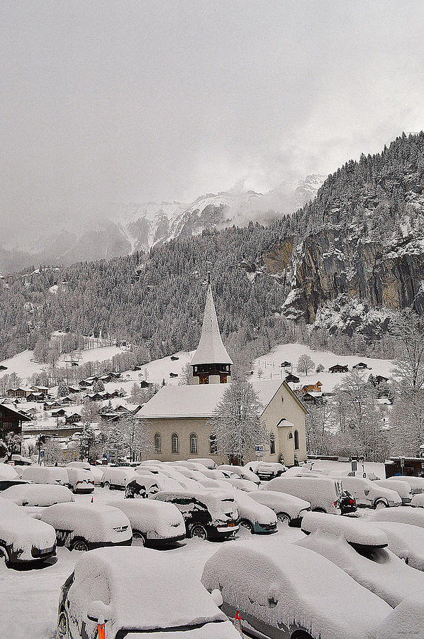 Snowing in the valley Photograph by Felicia Tica