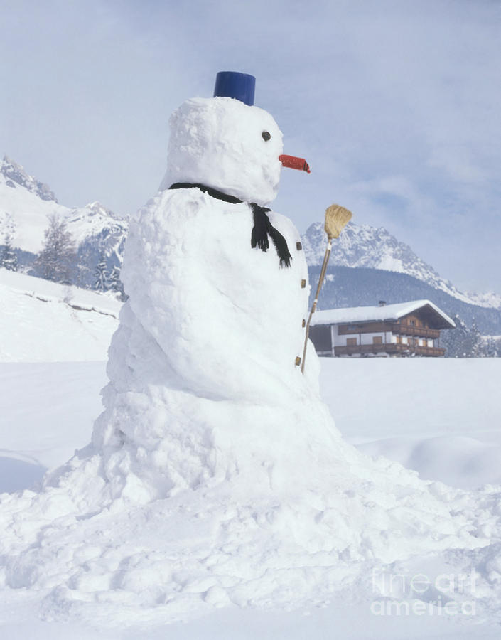 Snowman Photograph by Hans Reinhard