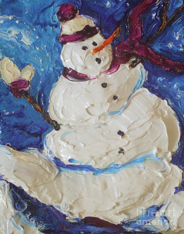 Snowman II Painting by Paris Wyatt Llanso
