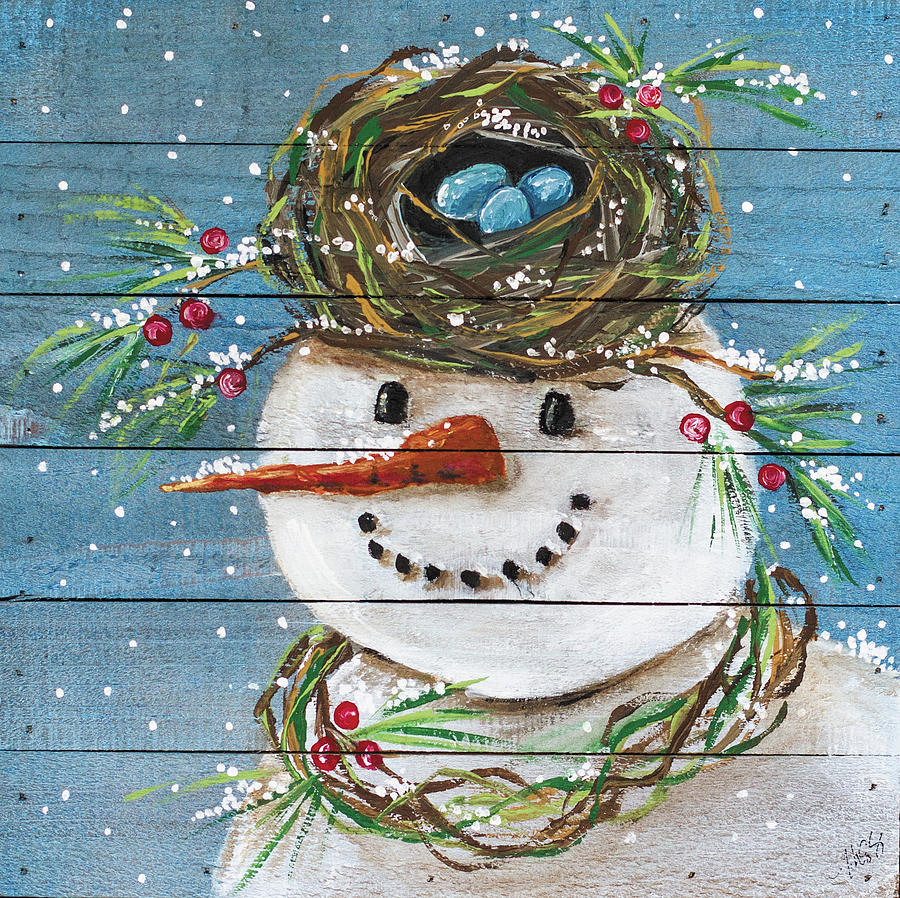 Snowman IIi Painting by Molly Susan Strong - Fine Art America