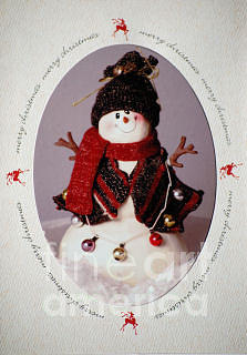 Snowman Merry Christmas Photograph by Sharon Elliott