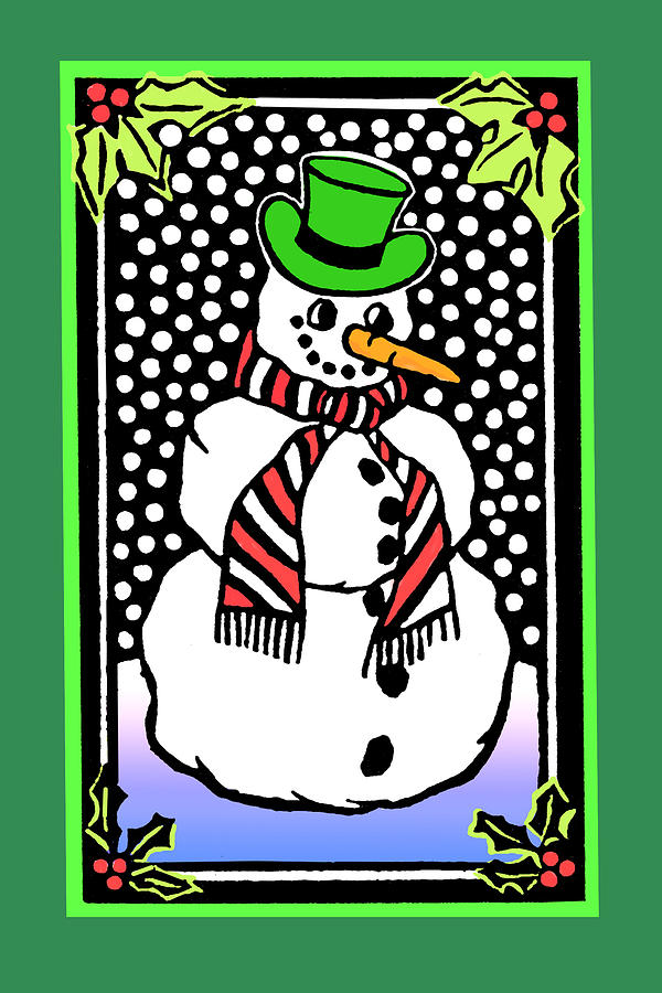 Snowman Mixed Media by Nancy Griswold