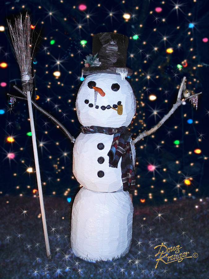 Snowman Splendor Digital Art by Doug Kreuger
