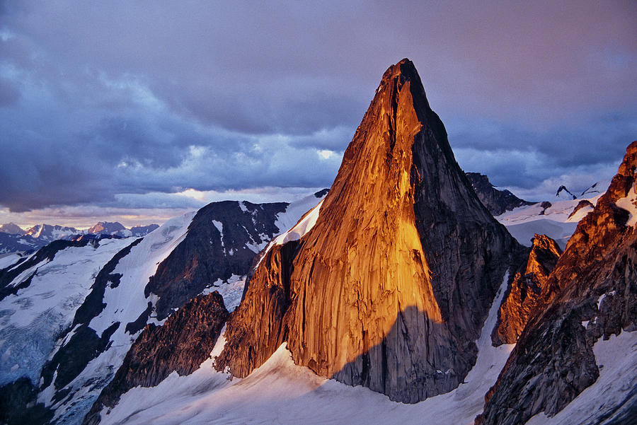 Sunset Photograph - Snowpatch Spire, Bugaboos, Canada by Whit Richardson