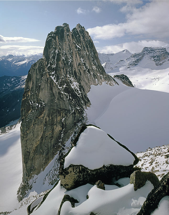 1M2714-Snowpatch Spire Seen from Bugaboo Spire  Photograph by Ed  Cooper Photography
