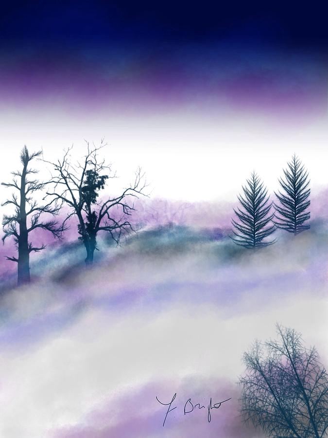 Snowstorm In Catskill iPad Version Digital Art by Frank Bright