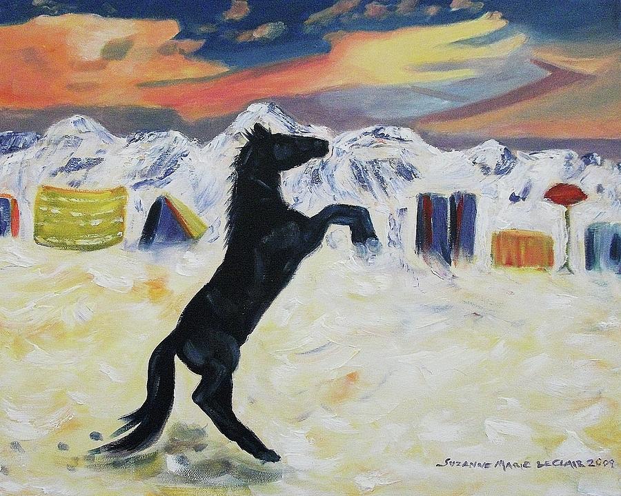 Las Vegas Painting - Snowtime in Vegas by Suzanne  Marie Leclair
