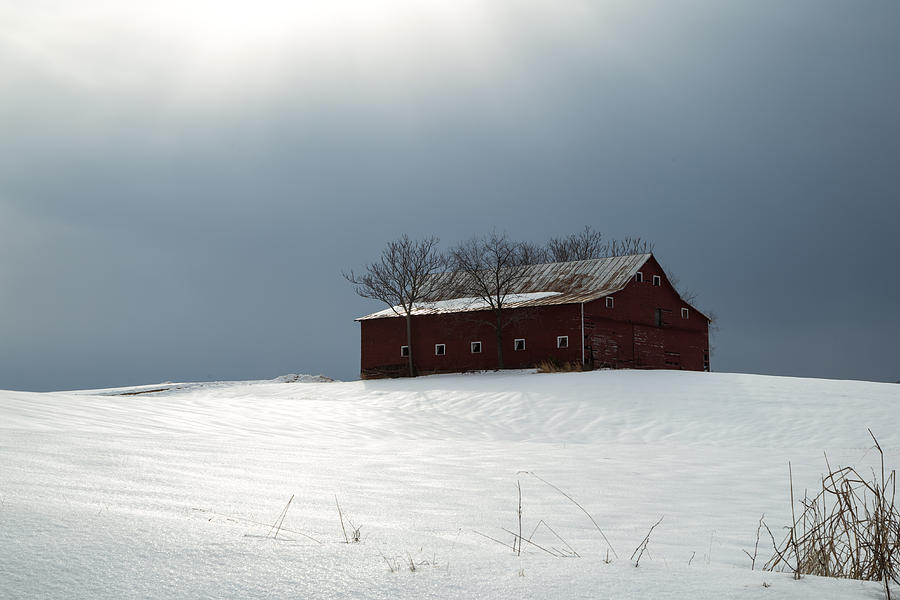 Snowy barn Photograph by Cindy Archbell