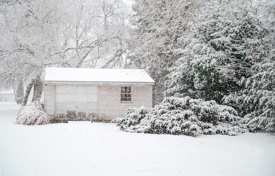 Snowy Barn Photograph by Mary Timman