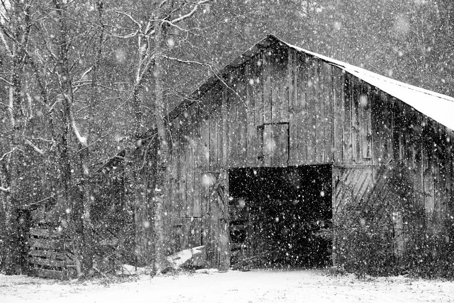 Snowy Barn Photograph by Robert Camp