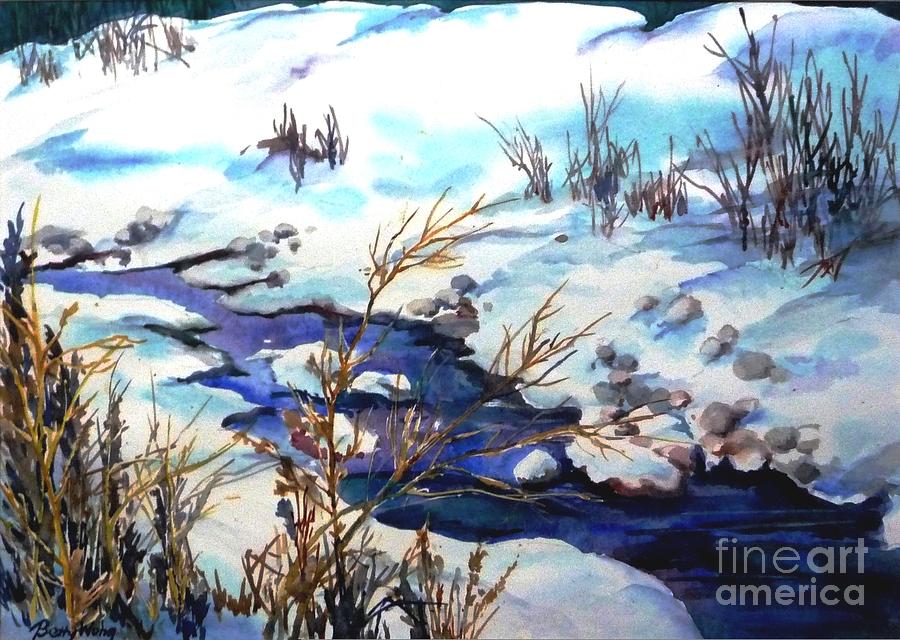 Snowy blue Painting by Betty M M Wong