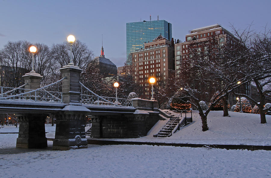 Snowy Boston Photograph by Juergen Roth