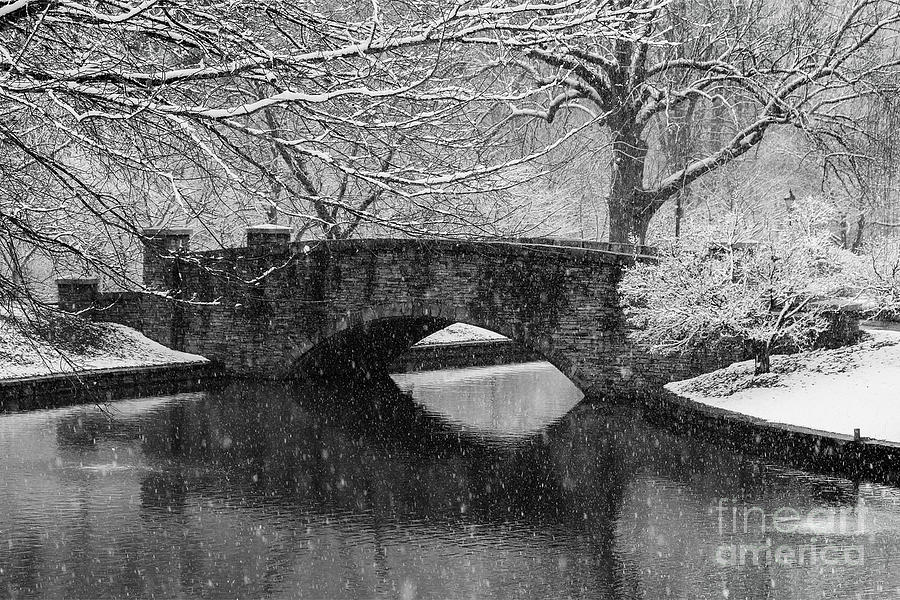 Snowy Bridge at Freedom Park I Photograph by Robert Yaeger