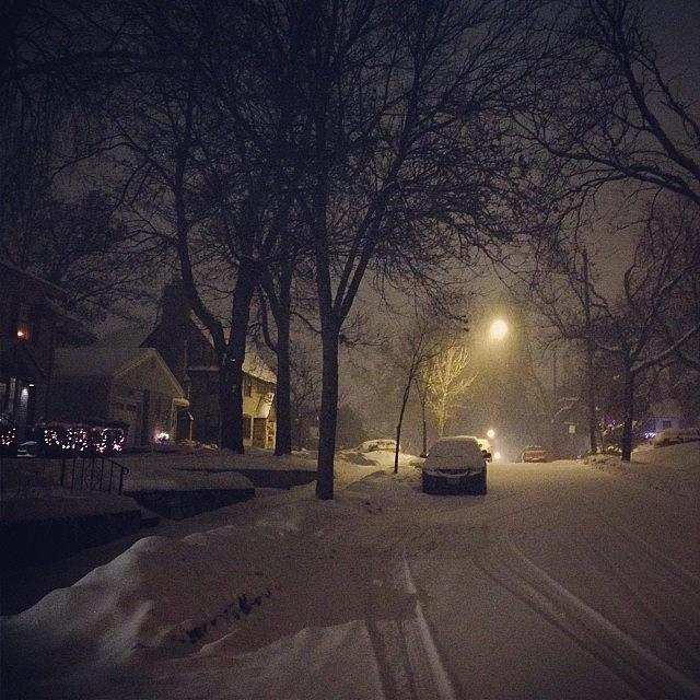 Snowy Christmas Eve In The hood Photograph by Zeke Rice