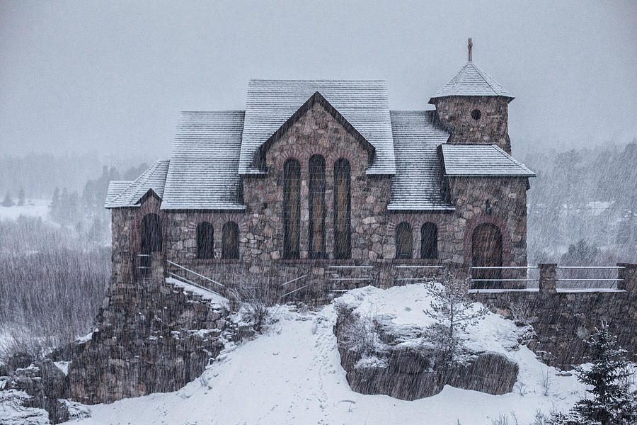 Snowy Church Photograph