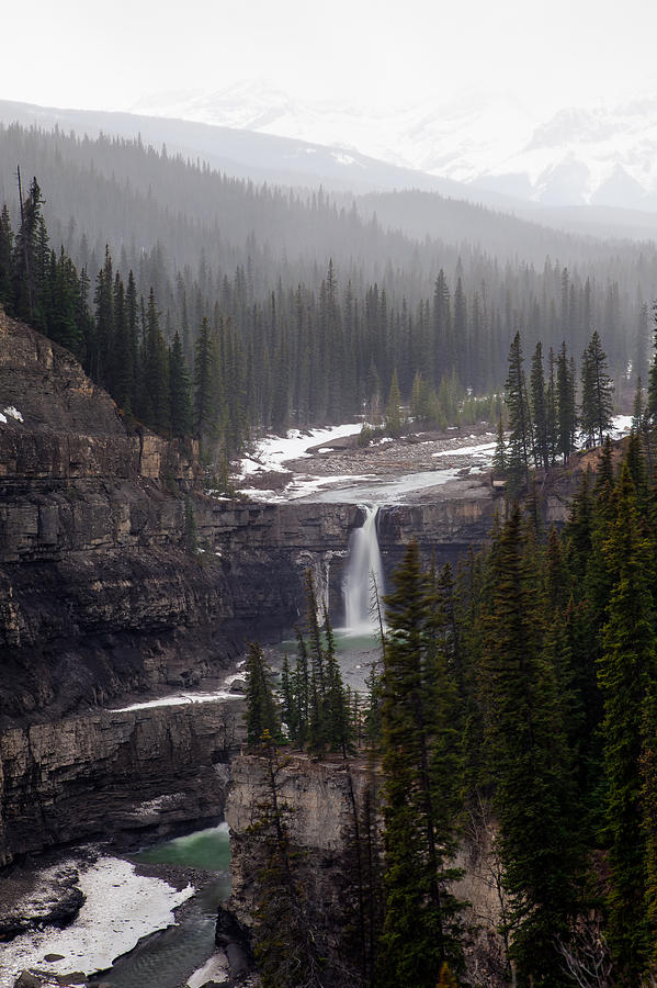 Snowy Crescent Falls Photograph by David Buhler
